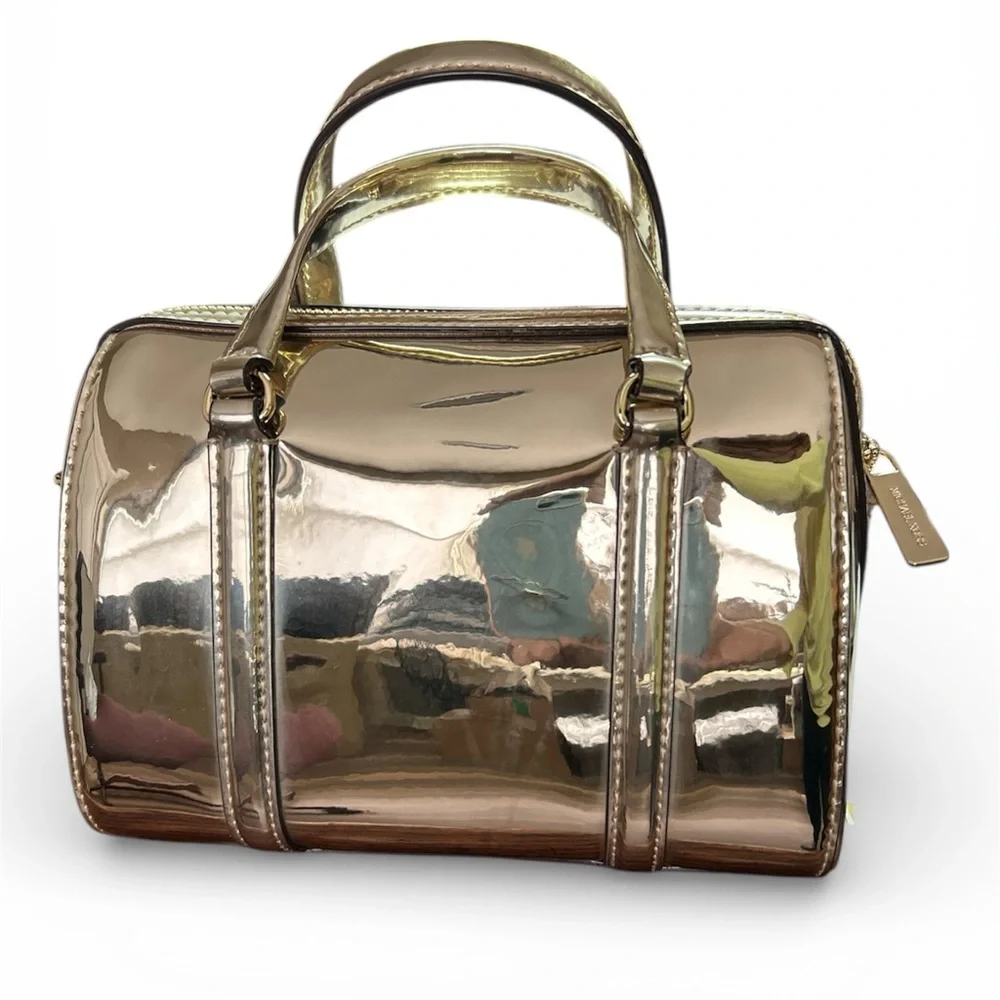 Metallic Gold MICHAEL KORS Small Duffle Crossbody/ Pale Gold - Picture 2 of 9